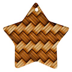Basket Fibers Basket Texture Braid Star Ornament (two Sides) by Alisyart