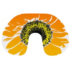 Sunflower Flower Yellow Orange Travel Neck Pillows by Mariart