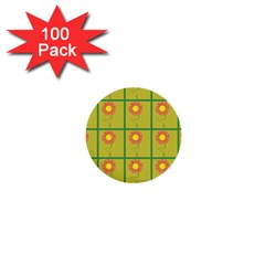 Sunflower Pattern 1  Mini Buttons (100 Pack)  by Alisyart