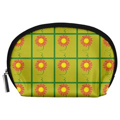 Sunflower Pattern Accessory Pouch (large) by Alisyart