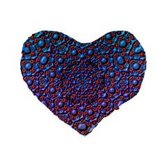 Tile Background Image Pattern 3d Standard 16  Premium Heart Shape Cushions by Pakrebo
