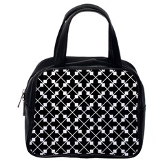 Black And White Fantasy Classic Handbag (one Side) by retrotoomoderndesigns