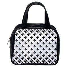Black And White Tribal Classic Handbag (one Side) by retrotoomoderndesigns