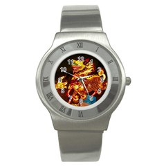 Dragon Lights Stainless Steel Watch by Riverwoman