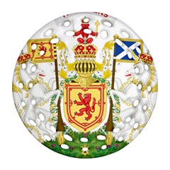 Royal Coat Of Arms Of Kingdom Of Scotland, 1603-1707 Ornament (round Filigree) by abbeyz71