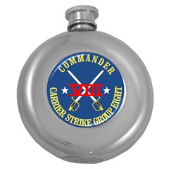 Carrier Strike Group 8 ???emblem Round Hip Flask (5 Oz) by abbeyz71