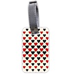 Red & Black Hearts - Eggshell Luggage Tags (Two Sides) Front