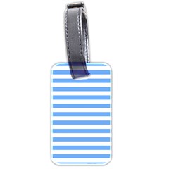 Blue Stripes Luggage Tags (two Sides) by snowwhitegirl