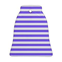 Lilac Purple Stripes Bell Ornament (two Sides) by snowwhitegirl