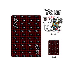 Eyes Red Plaid Playing Cards 54 (mini) by snowwhitegirl