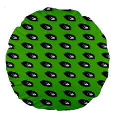 Eyes Green Large 18  Premium Round Cushions by snowwhitegirl