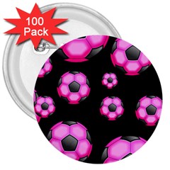 Wallpaper Ball Pattern Pink 3  Buttons (100 Pack)  by Alisyart
