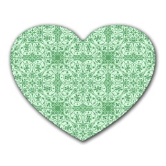 Ornamental Green Heart Mousepads by snowwhitegirl