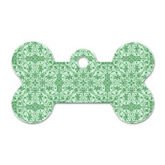 Ornamental Green Dog Tag Bone (one Side) by snowwhitegirl