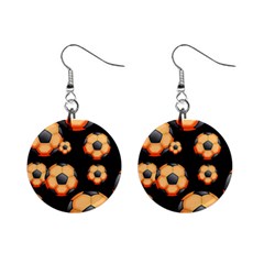 Wallpaper Ball Pattern Orange Mini Button Earrings by Alisyart