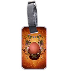 Wonderful Steampunk Easter Egg With Flowers Luggage Tags (two Sides) by FantasyWorld7