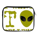 I Want To Believe Apple iPad 2/3/4 Zipper Cases Front