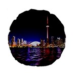 Toronto City Cn Tower Skydome Standard 15  Premium Round Cushions Back