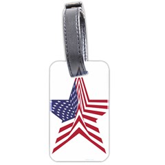 A Star With An American Flag Pattern Luggage Tags (two Sides) by Sudhe