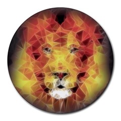Fractal Lion Round Mousepads by Sudhe