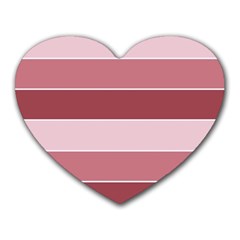 Striped Shapes Wide Stripes Horizontal Geometric Heart Mousepads by Sudhe