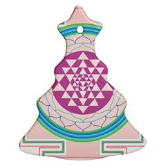 Mandala Design Arts Indian Christmas Tree Ornament (two Sides) by Sudhe