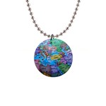 Globe World Map Maps Europe 1  Button Necklace Front