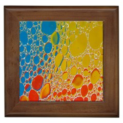 Bubbles Abstract Lights Yellow Framed Tiles by Sudhe