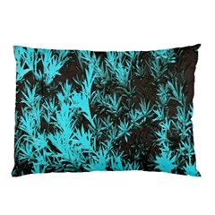 Blue Etched Background Pillow Case by Sudhe