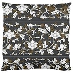 Floral Pattern Background Large Flano Cushion Case (Two Sides) Front