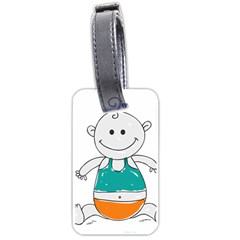 Baby Cute Child Birth Happy Luggage Tags (one Side)  by Sudhe