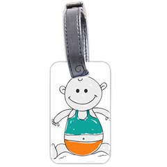 Baby Cute Child Birth Happy Luggage Tags (two Sides) by Sudhe