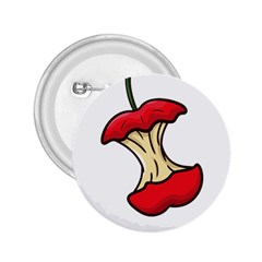 Red Apple Core Funny Retro  2 25  Buttons by genx