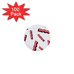 Funny Bacon Slices Pattern Infidel Red Meat 1  Mini Button (100 Pack)  by genx