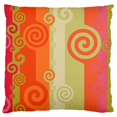 Ring Kringel Background Abstract Red Standard Flano Cushion Case (two Sides) by Mariart