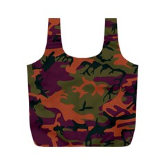 Camouflage Orange Full Print Recycle Bag (m) by snowwhitegirl