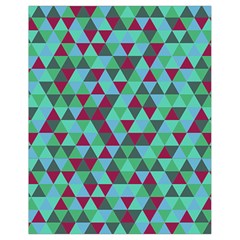 Retro Teal Green Geometric Pattern Drawstring Bag (small) by snowwhitegirl
