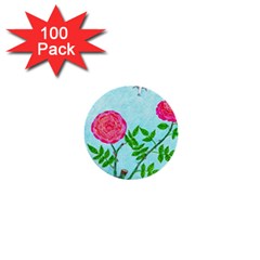 Roses And Seagulls 1  Mini Buttons (100 Pack)  by okhismakingart