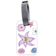 Flower And Insects Luggage Tags (one Side)  by okhismakingart