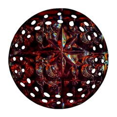 Crystal Star  Ornament (round Filigree) by okhismakingart