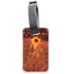 Red Tinted Sunflower Luggage Tags (two Sides) by okhismakingart