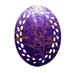 Yellow and Blue Goldenrod Oval Filigree Ornament (Two Sides) Front