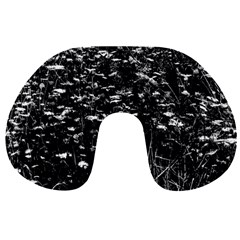 High Contrast Black And White Queen Anne s Lace Hillside Travel Neck Pillows by okhismakingart