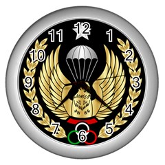 Iranian Army Freefall Parachutist Master 3rd Class Badge Wall Clock (silver) by abbeyz71