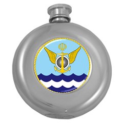 Official Insignia Of Iranian Navy Aviation Round Hip Flask (5 Oz) by abbeyz71