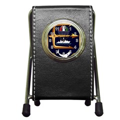 Iranian Navy Marine Corps Badge Pen Holder Desk Clock by abbeyz71