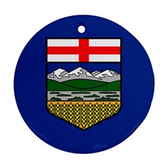 Flag Of Alberta Round Ornament (two Sides) by abbeyz71