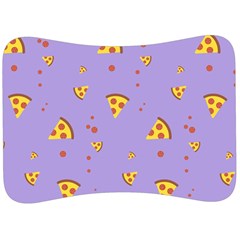 Pizza Pattern Violet Pepperoni Cheese Funny Slices Velour Seat Head Rest Cushion by genx
