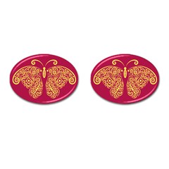 Butterfly Insect Bug Decoration Cufflinks (oval) by HermanTelo