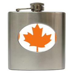 Logo Of New Democratic Party Of Canada Hip Flask (6 Oz) by abbeyz71
